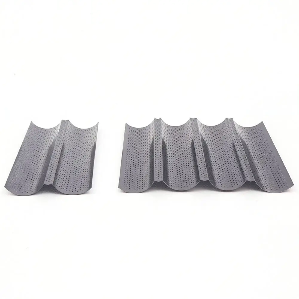 Carbon Steel Baguette Mold Nonstick Wave Pan For French Loaf Baking Kitchen Accessory Durable Pastry Bakeware