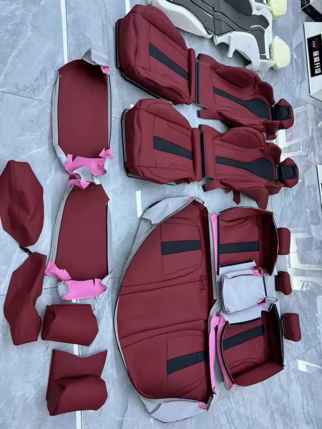 ل X3 X5 X6 M3 M5 سلسلة ترقية M اكسسوارات السيارات الداخلية الرياضة سباق دلو مقعد غطاء جلد مخصص والإسفنج #3