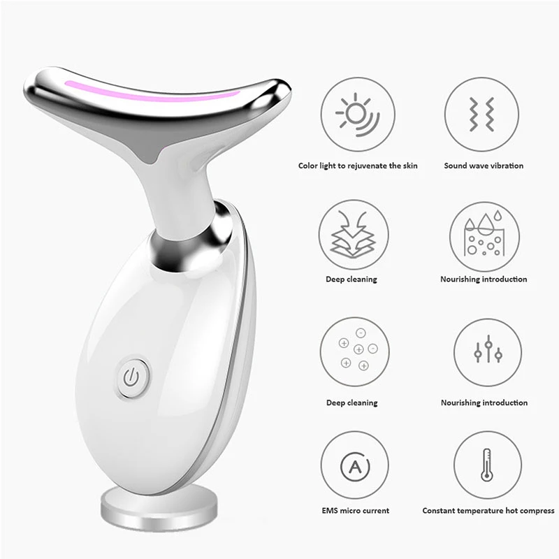 Dispositivo antietà per il lifting del viso con terapia Riduce le rughe Rafforzamento della pelle Ringiovanimento Massaggiatore per il sollevamento del collo