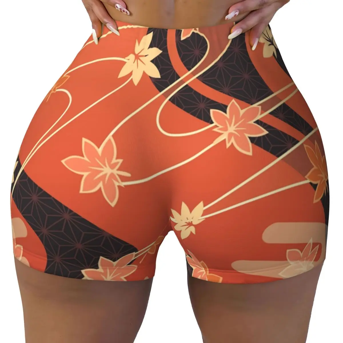 

Женские волейбольные шорты Genshin Impact для бега в тренажерном зале, шорты Kaedehara Kazuha с узором для тренировок, йоги