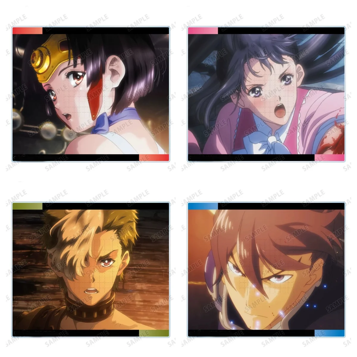 Ayame Kurusu ‌ Kajika Ikoma Mumei ‌ Llavero de acrílico con figuras de anime y soporte para tarjetas