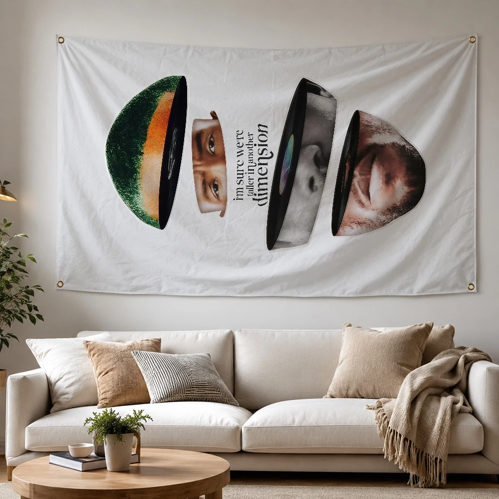 F-Frank O-Ocean Rapper Outdoor Flag for Home Camping Party Club Decor Garden Yard Wall Hanging Banner