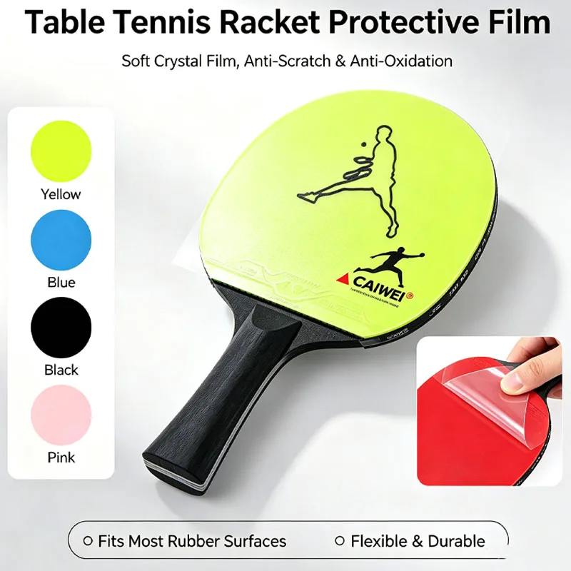 Flexible Crystal PingPong Paddle Cover Sheet Rubber Protection Table Tennis Racket Rubber Protective Film Only For Sticky Rubber