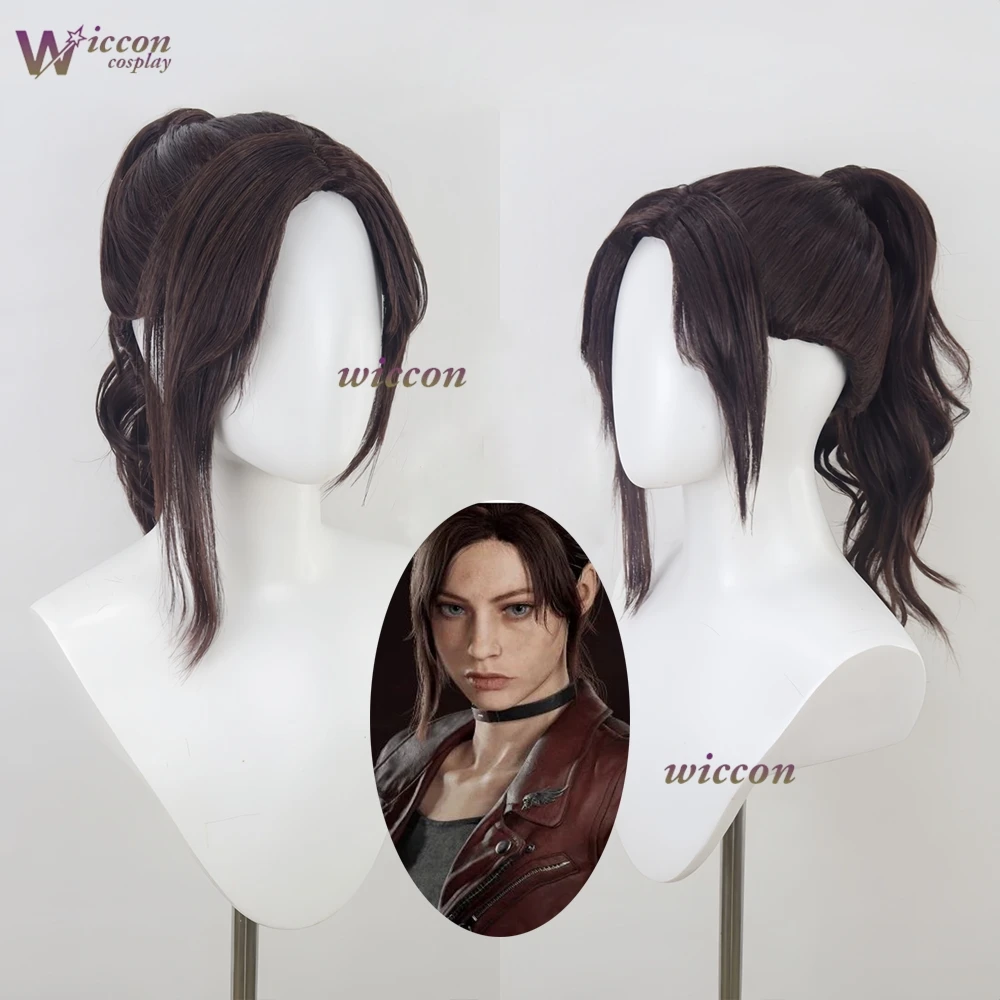 Cos C COS Resident Cos Evil Claire Cosplay Costume Wig Premium Costume Wig Women Christmas Halloween Roleplay Hair