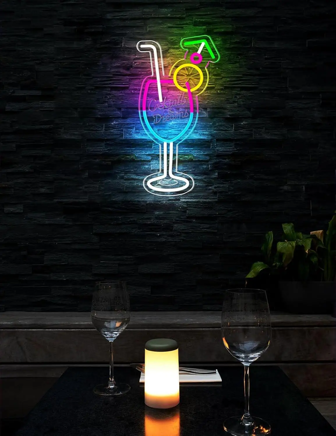 Cocktails and Dreams Neon Sign LED Neon Sign for Party Cocktail Bar Pub Night Club Man Cave Decoration Business Bar Signs Gifts view 5