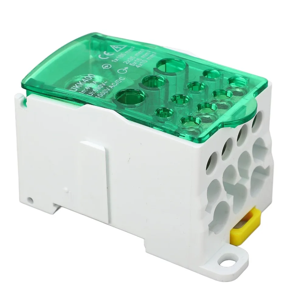 

690V Terminal Block Junction Box 400A Red Blue Yellow Green DIN Rail Distribution Box Power Distribution Box