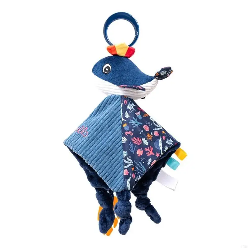97Be Plüsch Ozean Tierbaby beruhigte Spielzeug mit eingebautem Teether und Crinkle Paper