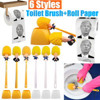 Donald Trump Toilet Brush Cleaner Make Toilet Great Again Toilet Bowl Brush Cleaner Novelty Gag Gift for Laughter & Cleanliness
