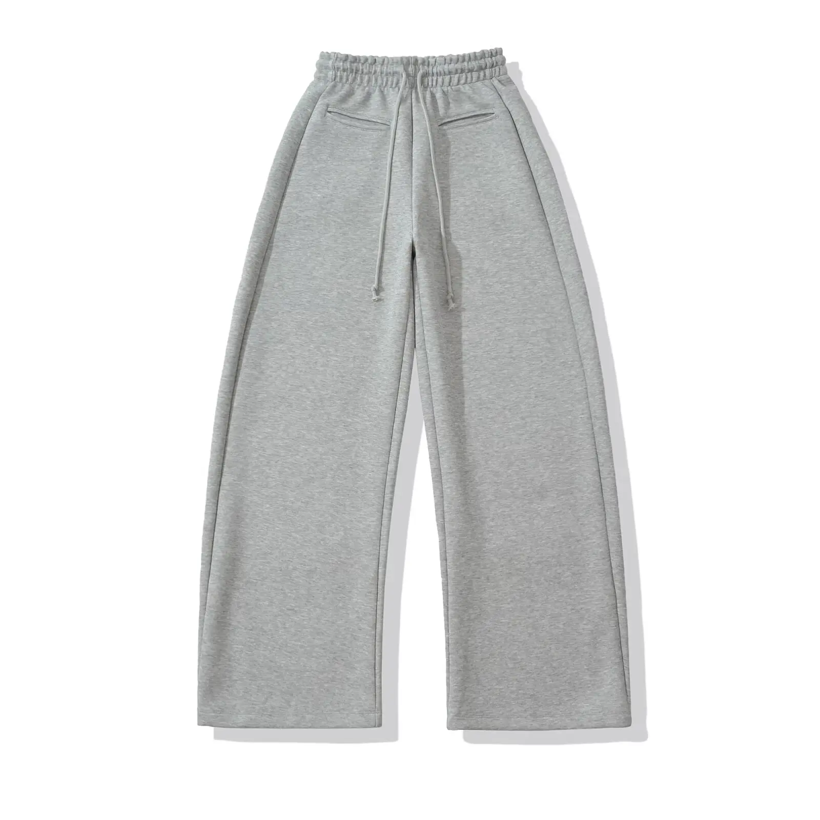 Pantaloni casual a gamba larga con strato d'aria retrò americano da donna Pantaloni casual larghi in vita elastica sottile quotidiana tutto-fiammifero misto cotone