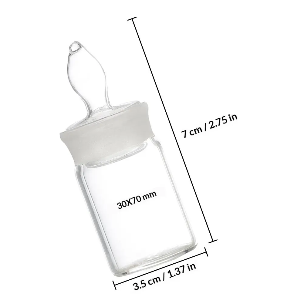 4Pcs Glass Weighing Bottle with Tight Seal Lid Ideal for Lab Chemical Weighing Sample Analysis Aroma Bottle Storage Specific