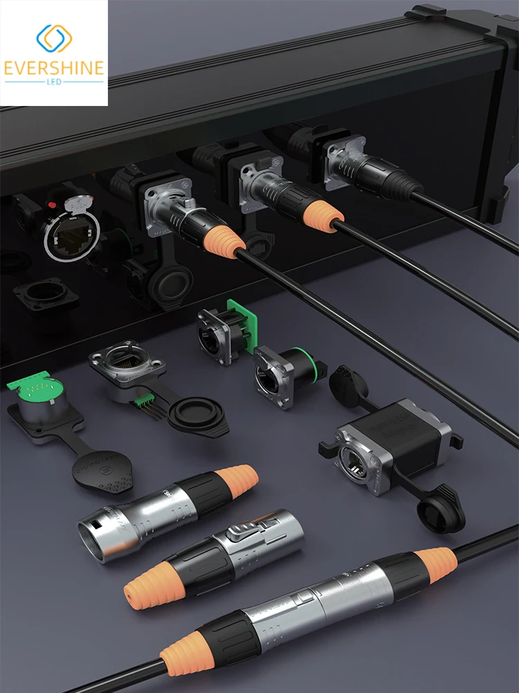 Outdoor LED Display Cabinet Ethernet, conector IP65 RJ45, resistente à umidade, resistente à umidade, SE8MC-02, IP65, 2pcs por lote