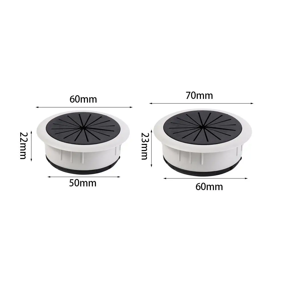 Wire Organizer Dustproof Wire Hole Covers Grommet Plastic Universal Desk Cord Grommet 50/60MM Round Line Storage Holder Table