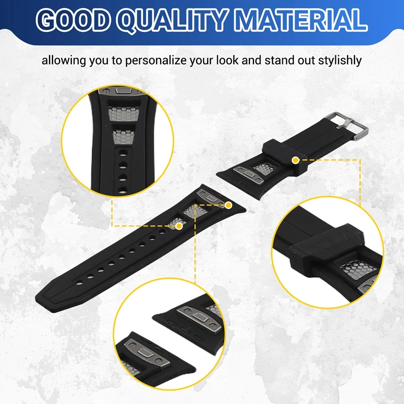 Strap For Apple Watch Band 49Mm Rubber Sport Bracelet Wristband Replacement Accessories