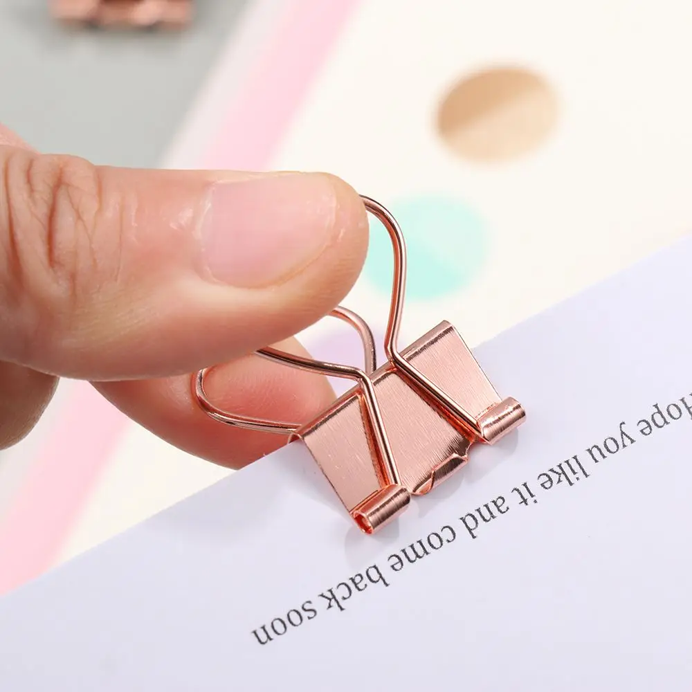 10pcs New Stationery Cat Heart Cactus Mini Metal Binder Clips Paper Clip Office Supplies