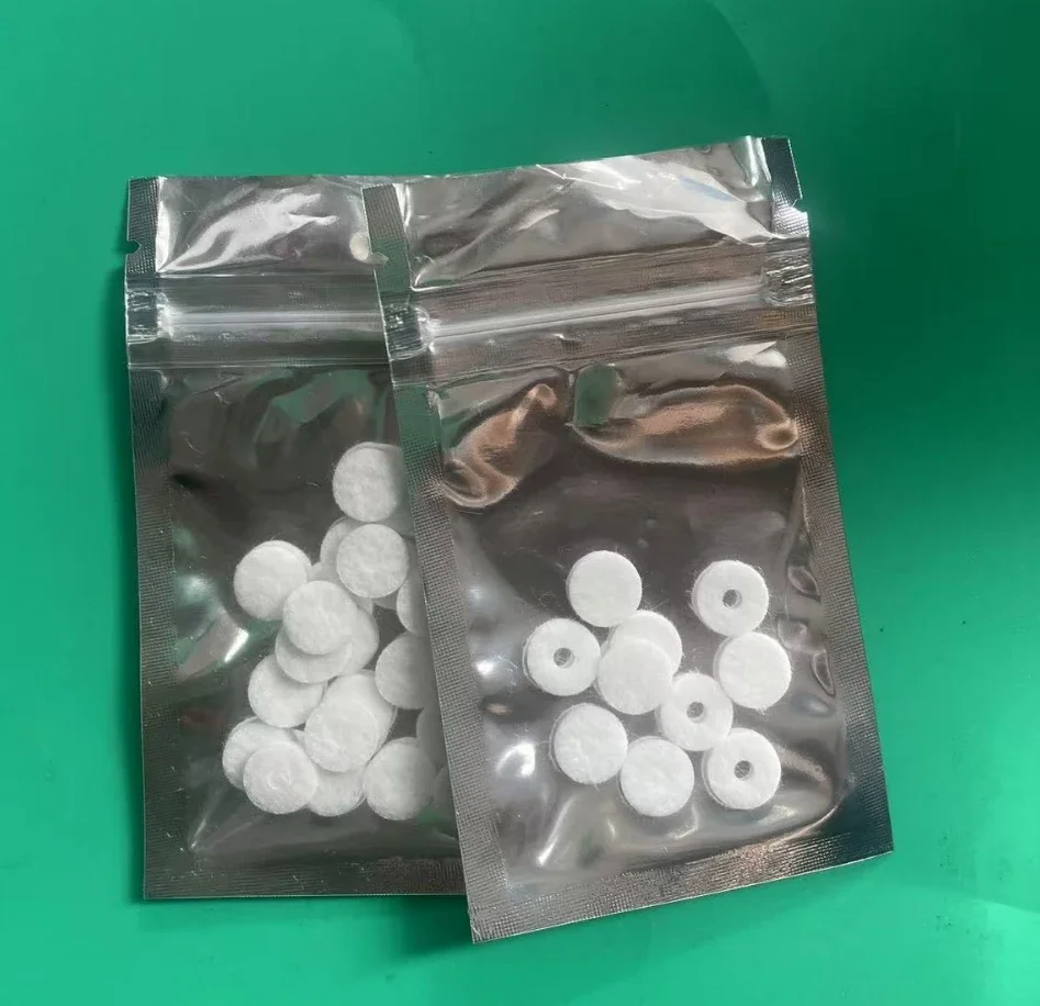 

200pcs Round Conductive cotton Self-adhesive felt electrode pads for use with HE-M008 CES Sleeping Aid Earclip Accessories