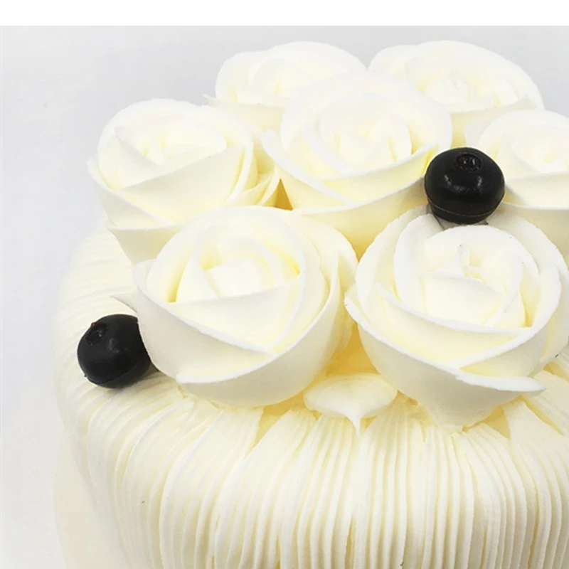 Plastic Birthday Fake Cake Model Cream Decorating Dessert Shop Window Display Decoration Simulation Sample