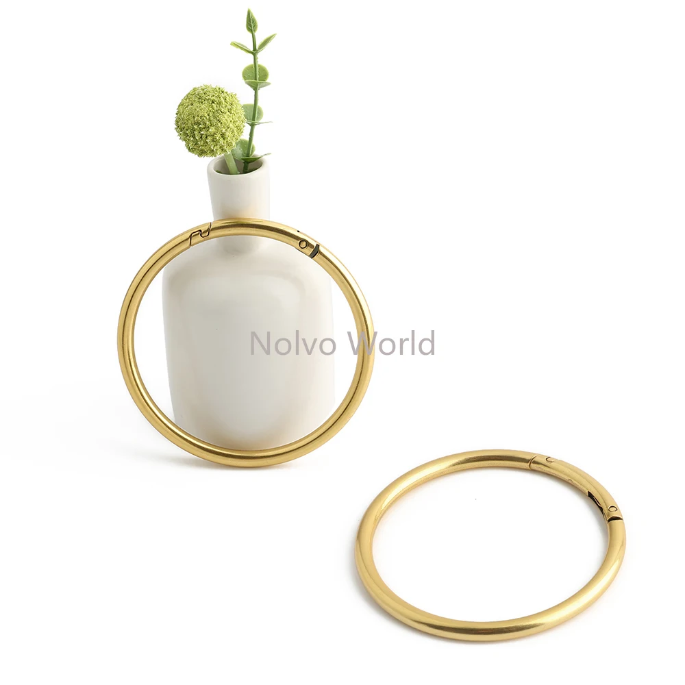 4/10/20PCS Round Metal Bag Handles For Women's Handbag Elegant Clutch Purse Frame Strap Hanging O Ring Spring Clasps Accessories