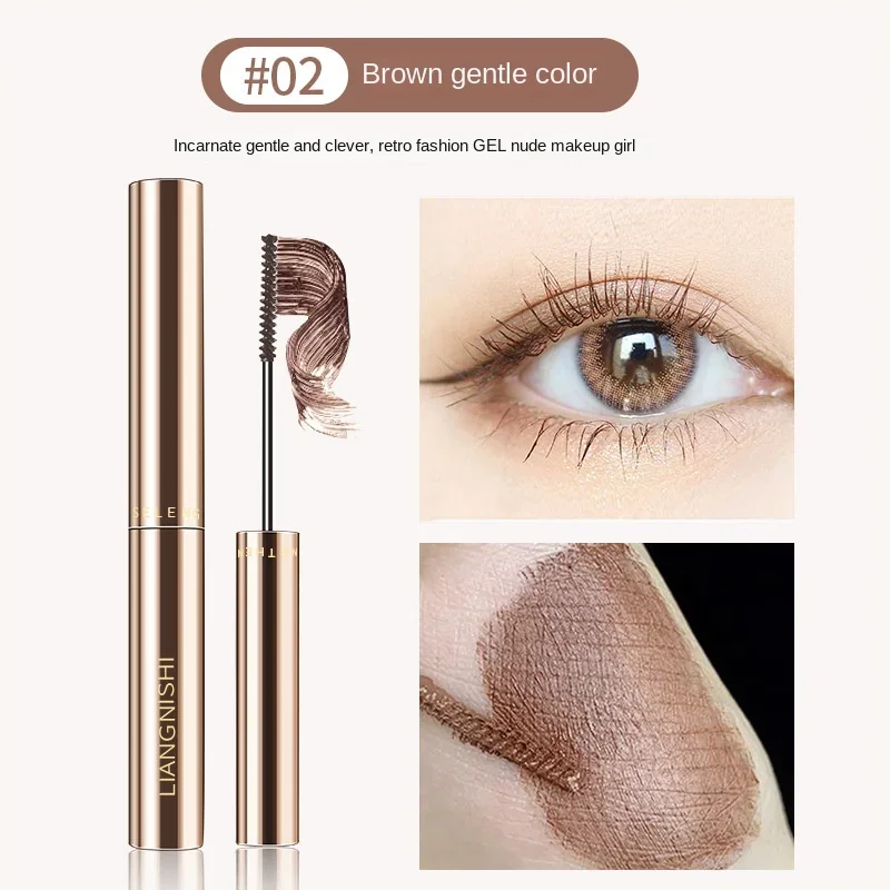 Zijdevezel Matte Mascara Make-up Ultrafijne Borstel Verlengt Wimpers Waterdicht Snel Droog Bruin Zwart Curling Mascara Comestic