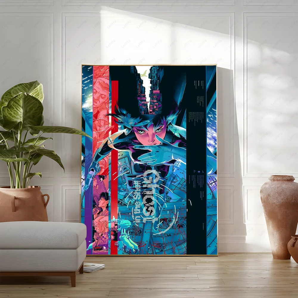 G-Ghost Anime S-Shell Cool Poster Wall Art Painting Study Nordic Home Decor Gift