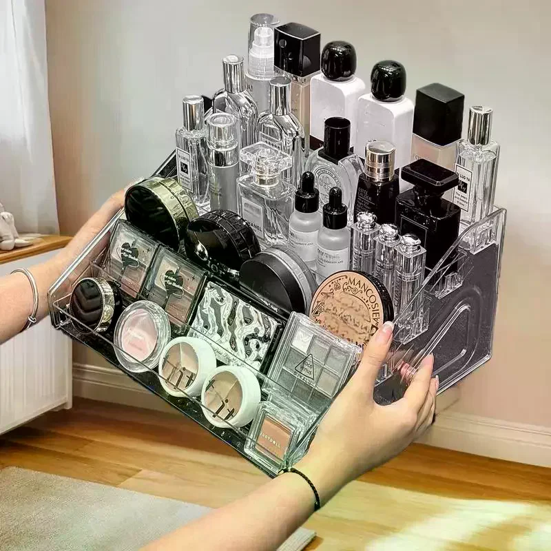 

High-Quality Clear Acrylic Nail Polish Display Stand, Lipstick Storage Box, Multi-Layer Nail Salon Cosmetic Organizer