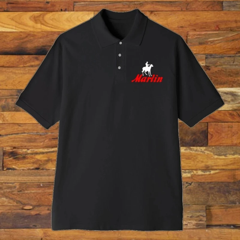 Marlin Guns Firearms Men's Printed Black Size Polo shirt Graphic Streetwear Summer Letter Printed T-shirt High Street