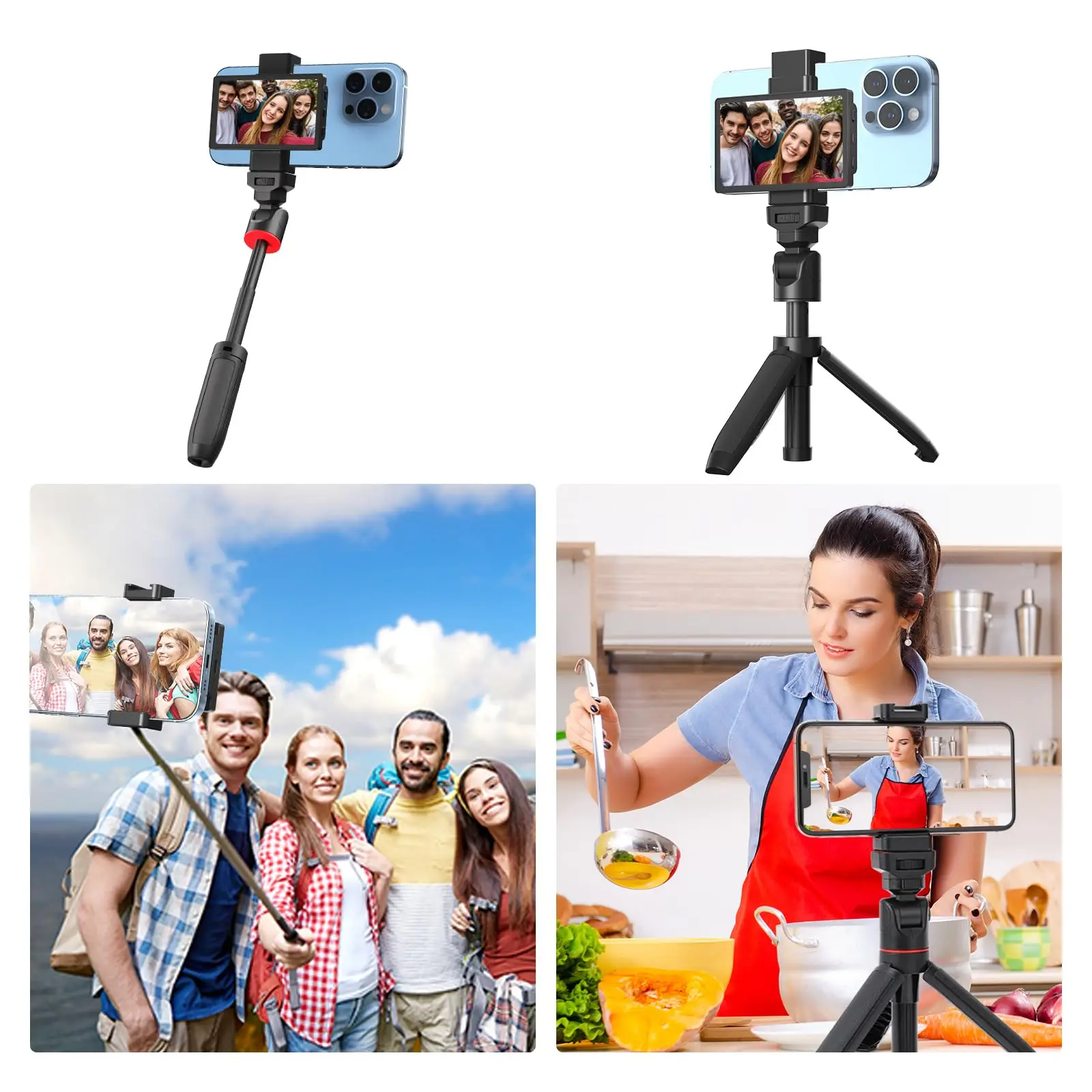 King Ma Smart phone Selfie Monitor Screen using rear camera for Selfie Vlog Live Stream for Android iPhone15 pro max 14 13 12