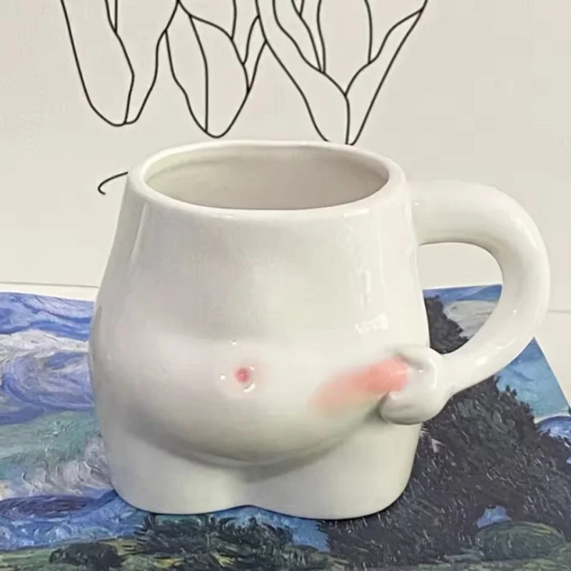 

European Style 350ml Cute Belly Ceramic Mug Creative Coffee Milk Water Cup Office Home Breakfast Drinking Cup Creative Festivals
