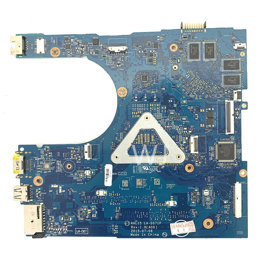 LA-D071P For dell 5559 Notebook Motherboard CN-03JXDM OT66WJ 0YVT1C 0F1JDW 0F1J0W  Mainboard with I5-6200U I7-6500U R5M335 2G 4G