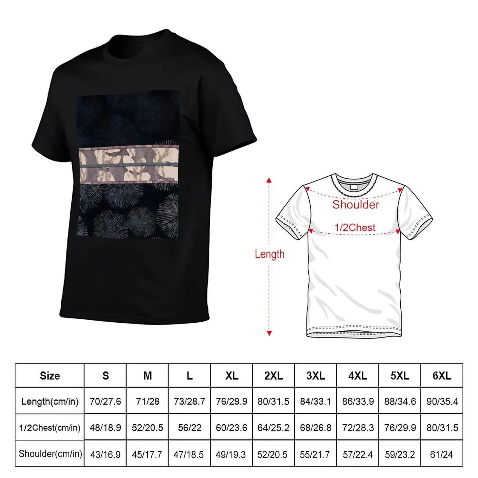 Sea Urchin Shibori Obi Print T-Shirt graphics boys animal print aesthetic clothes anime men t shirt