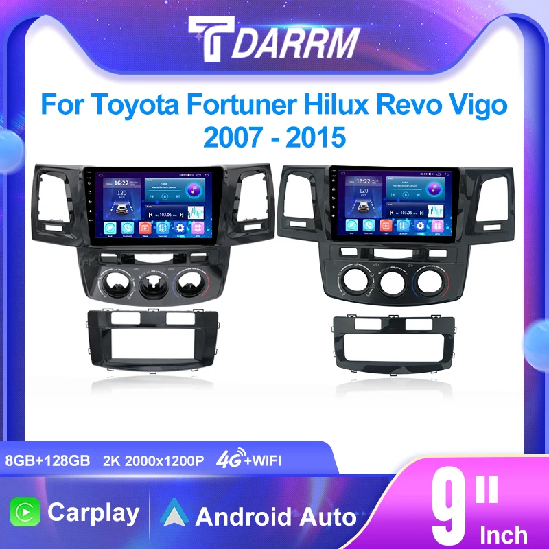 

For Toyota Fortuner Hilux Revo Vigo 2007-2015 Car Screen Radio Automotivo Multimedia Screen Stereo Carplay Navigation Player