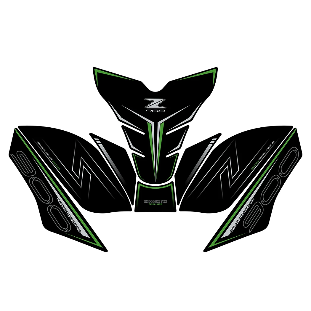 가와사키 Z900 2025 모토 액세서리 가스 탱크 패드 안티 슬립 장식 데칼 키트 자전거 연료 탱크 보호 스티커