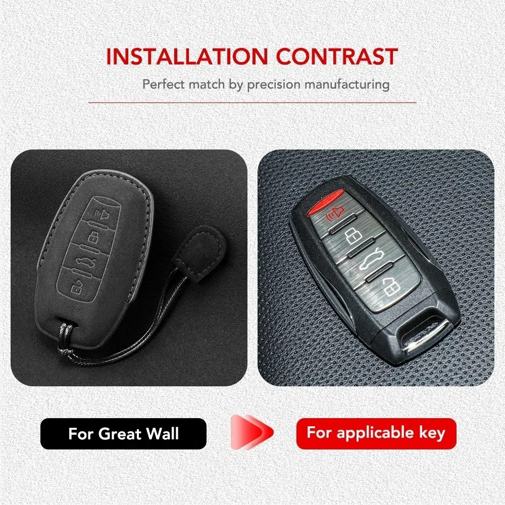 4 Buttons Shell Fob For Great Wall Haval Jolion 2022 H6 H7 H4 H9 F5 F7 F7X F7H H2S GMW Dargo Car Key Case Cover Accessories