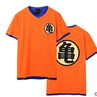 Nuevo disfraz de Cosplay de Super Saiyan Dragon Ball, traje de práctica de Goku inmortal de tortuga, camiseta de Anime de manga corta de algodón, regalos