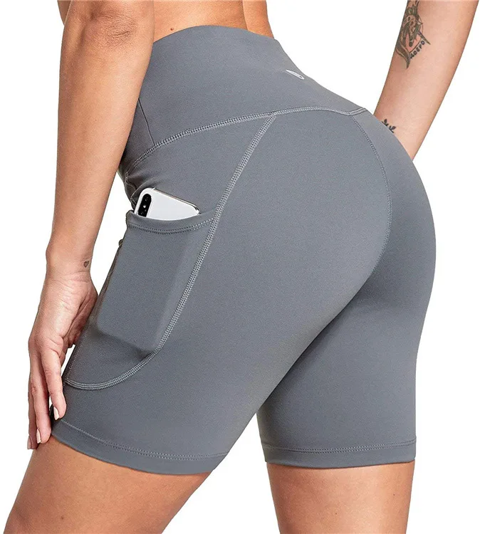 High Waist Push Up Yoga Short Mujer Gym Sportswear Cycling Shorts With Phone Pocket Women Fitness Cycling Leggings Yoga Clothing