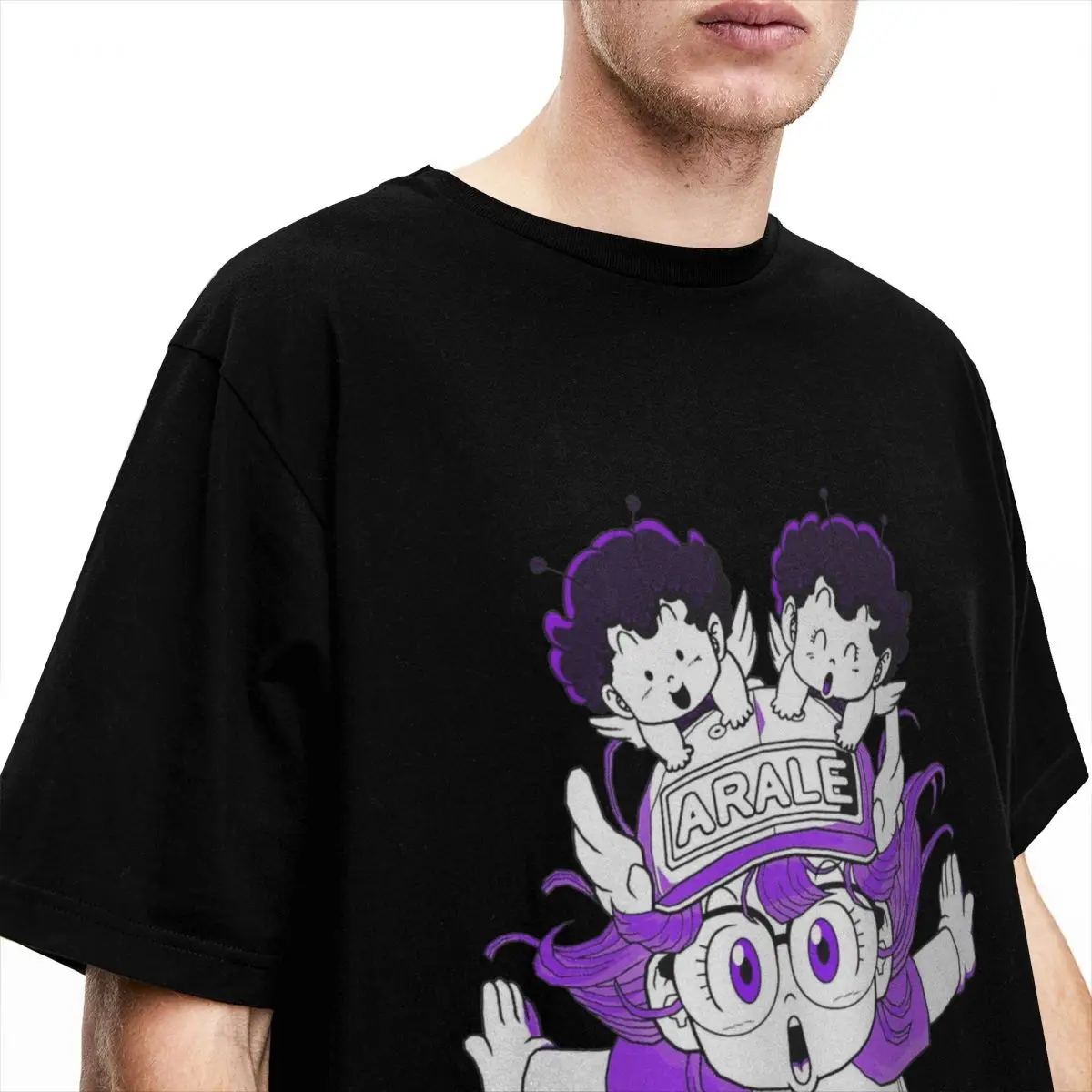 Men's Arale Norimaki T Shirts Dr Slump Otaku 100 Cotton Tees Beach Classic Short-Sleeve T Shirt Round Neck Tee Shirt Plus Size