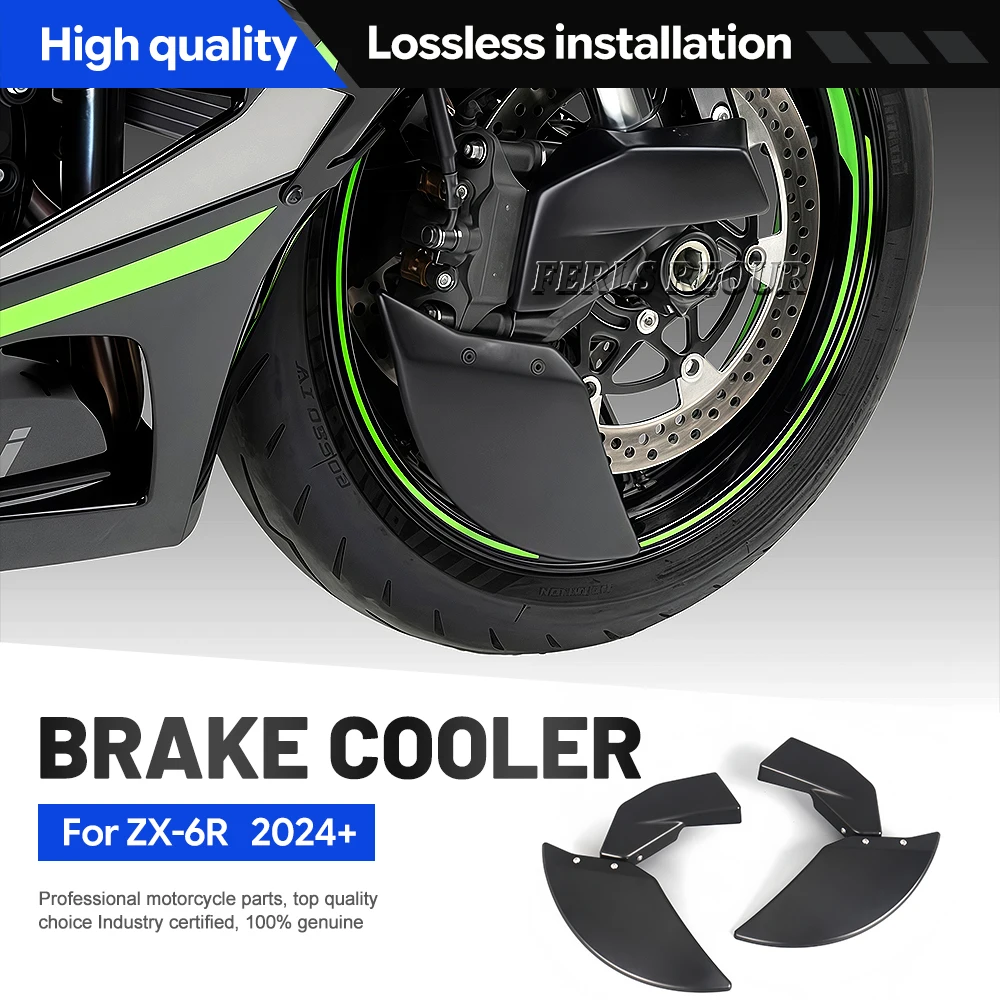 

Motorcycle New Front Disc Cooling Air Ducts Brake Caliper Cooler Kit For KAWASAKI NINJA ZX6R ZX-6R ZX 6R 636 2024 2025 2026