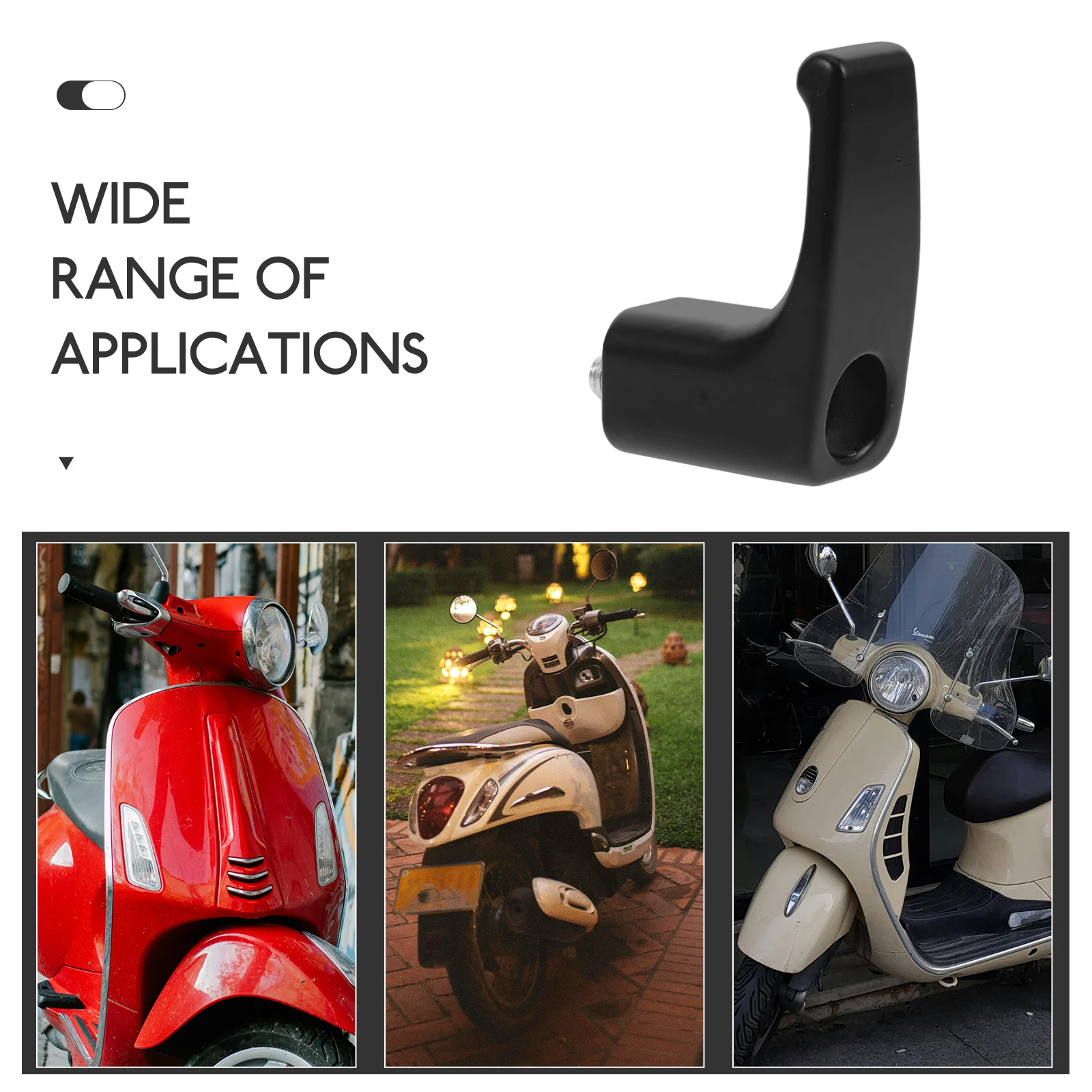 1 conjunto de gancho de bicicleta montado frontal, sem broca, liga de alumínio, suporte para motocicleta, scooter, cabide de engrenagem, veículo elétrico