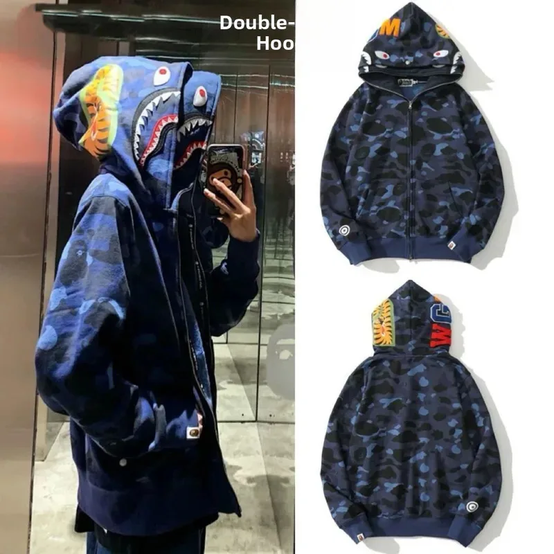 Felpa con cappuccio mimetica casual Jaet uomo donna primavera autunno coppia allentata Sle cerniera cappotto cappello arca di marca americana alla moda