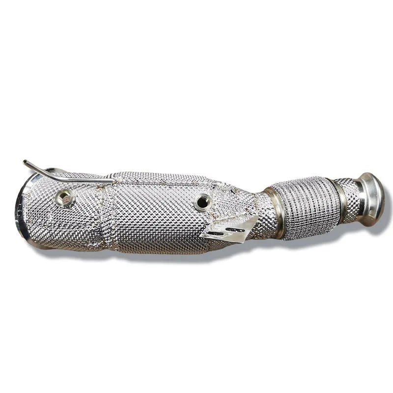 Adecuado para accesorios de modificación de tubo de escape 24 BMW B58 sección de cabeza tubo de escape cabezal de aislamiento térmico de acero inoxidable sec