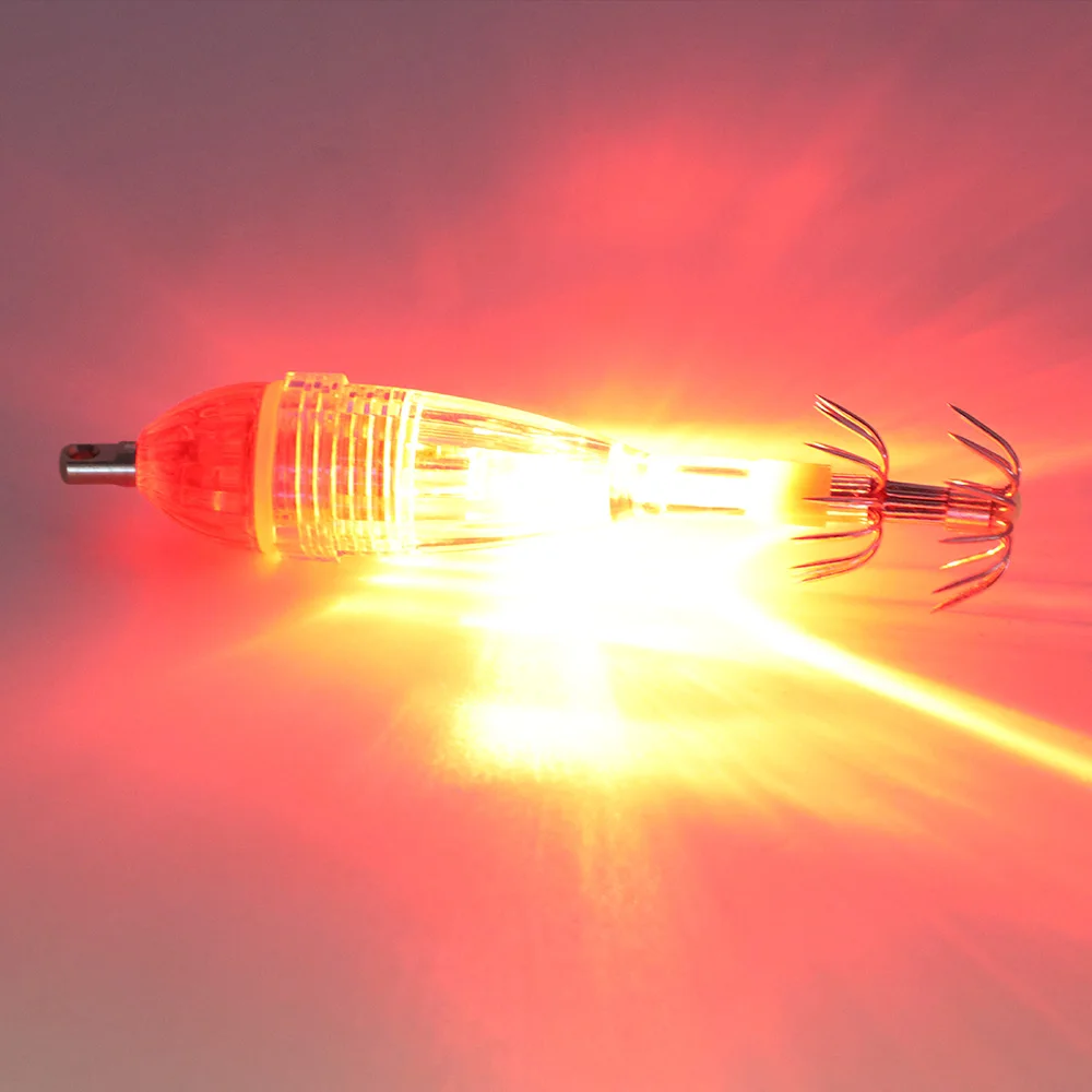 2 Stück Angellichter mit Haken, Unterwasser-LED-Blinklichter zum Anlocken von Tintenfischen bei Nacht, Köderlichter, Tintenfisch-Wasserlichter – Detail 15