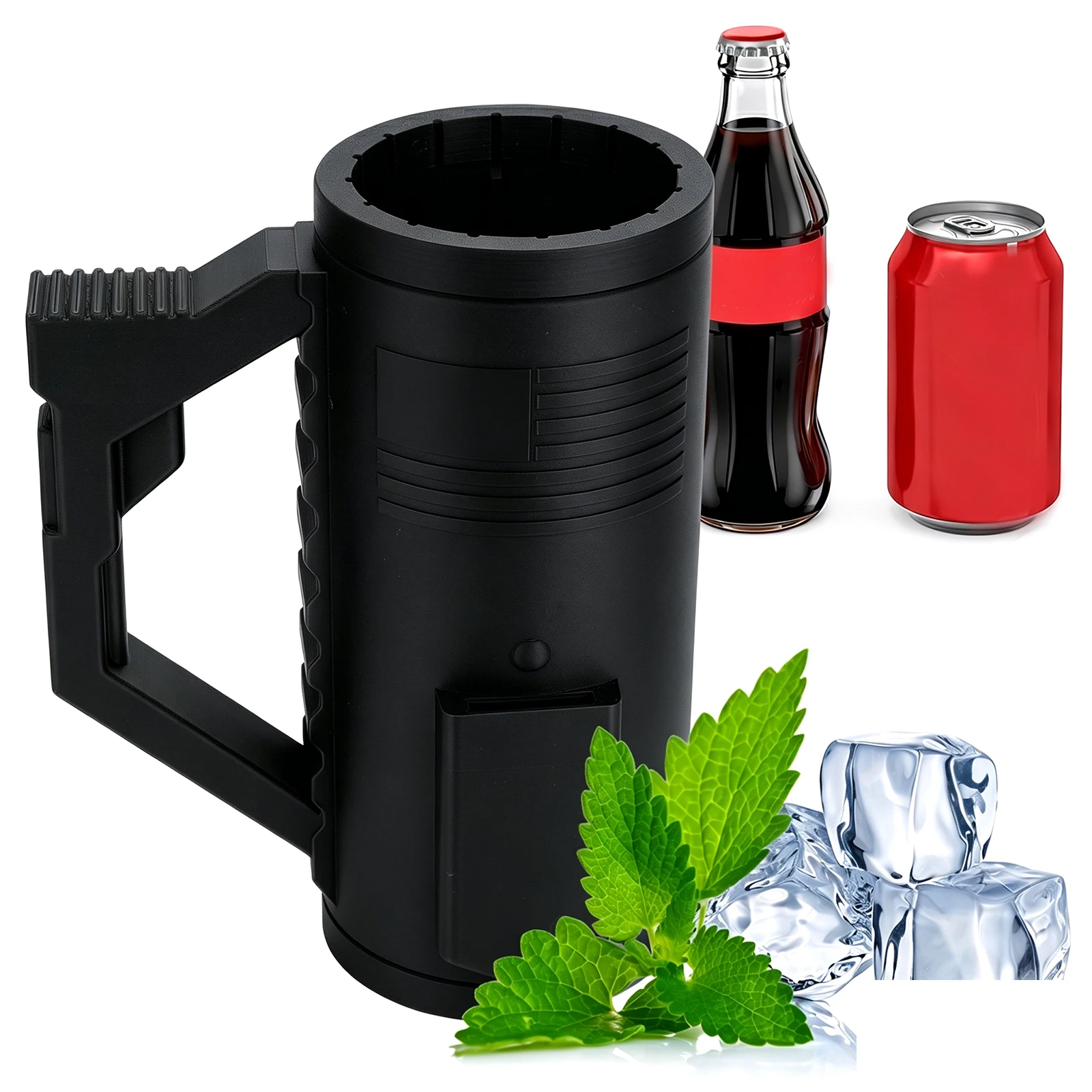 Non-Slip Handle Drink Holder for Soda Beer Water Bottle Dual Tactical Loading Can Rack for Sports Events Parties & Outdoor Use