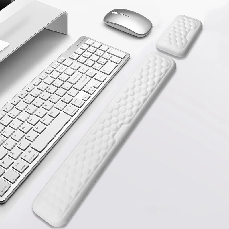 وسادة مسند لحماية المعصم للوحة مفاتيح الماوس مع نسيج تدليك وذاكرة قطنية مريحة لأجهزة الكمبيوتر المحمولة وأجهزة الكمبيوتر المحمولة ولوحة المفاتيح