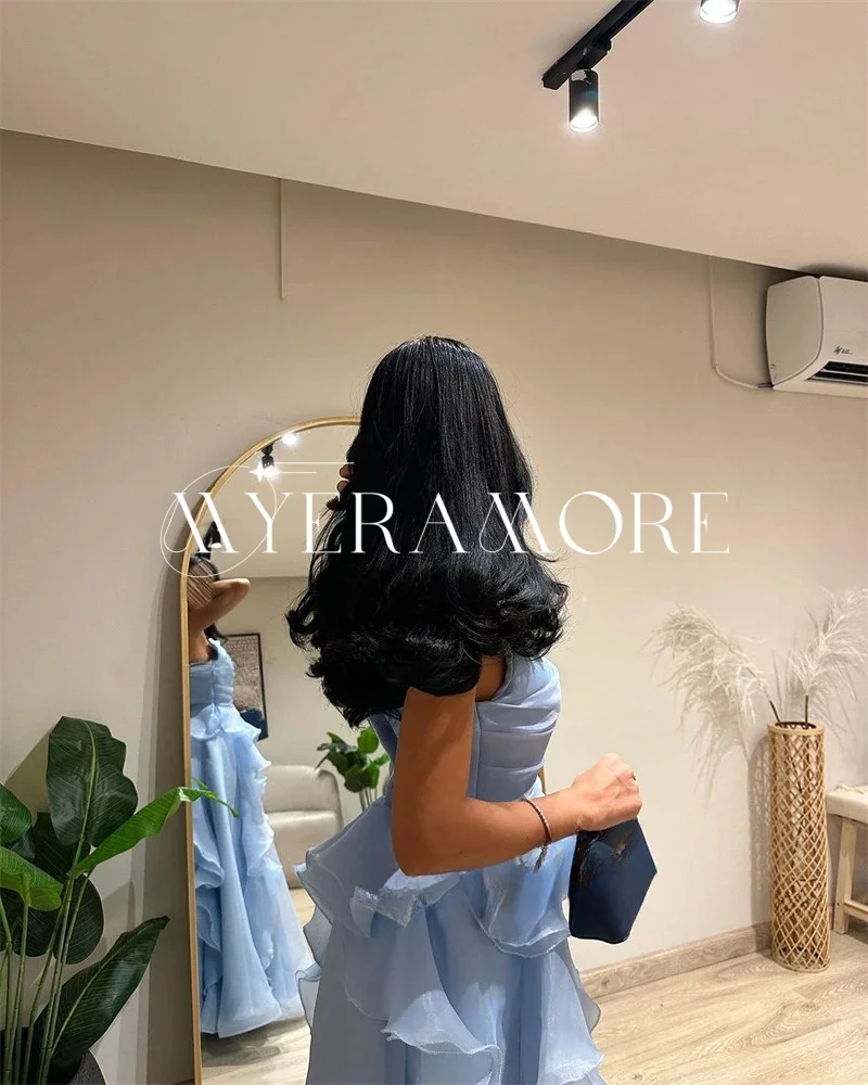 ชุดแต่งงานผ้าทูลล์ทรงเอไลน์แบบมีชั้นหลายชั้น ดีไซน์หรูหรา สำหรับเจ้าสาว แบบไร้สาย ผ้าเครป ยาวกรอมพื้น ชุดราตรีออกงาน สามารถสั่งตัดได้ (vestidos de novia)