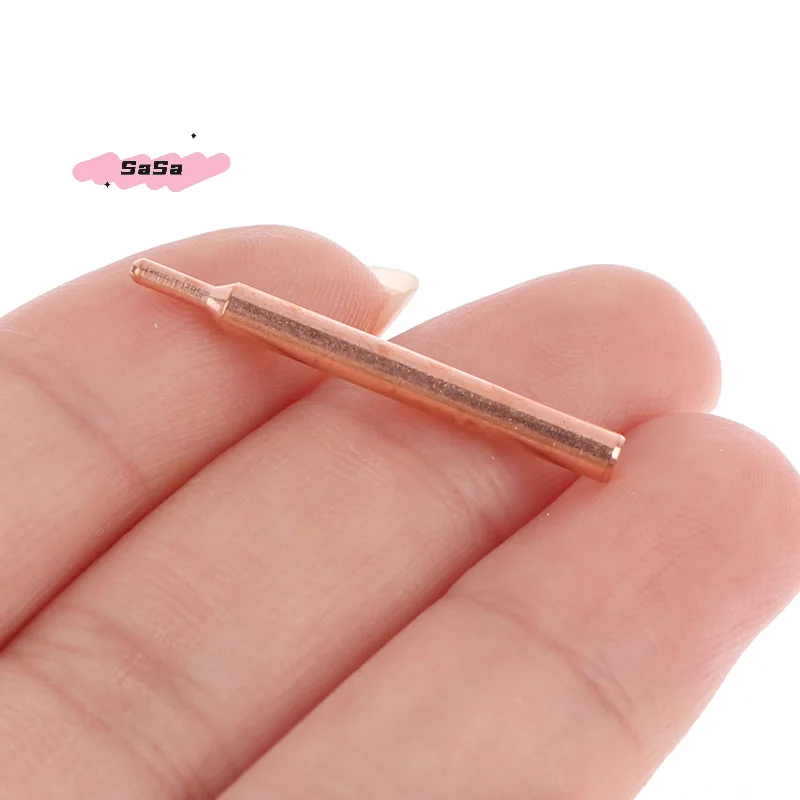 5/10Pcs 18650 Handheld Spot Welder Tips Purple Copper Electrode Head for Small Lithium Battery Spot Welding Pen