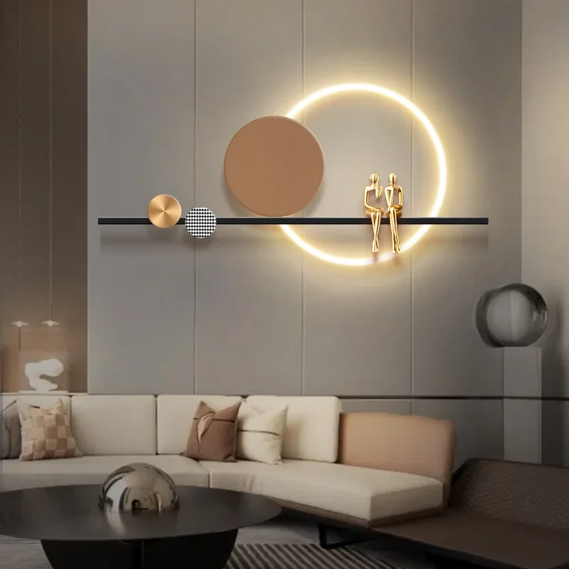 Light luxury living room sofa background wall three-dimensional physical luminous decorative painting bedroom led crystal