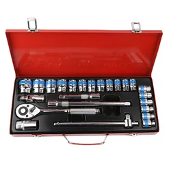 24pcs Hand Tool Sets Car Repair Tool Kit Set Mechanical Tools Box for Home Socket Wrench Set Ratchet Screwdriver Kit