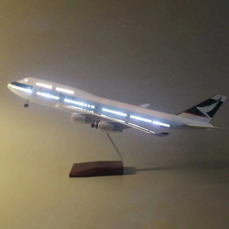 Scale Cathay Pacific Boeing 747 Plane 46cm 1/160 Model Airplane Model Aircraft Model Diecast Resin Airplanes Planes Home Decor