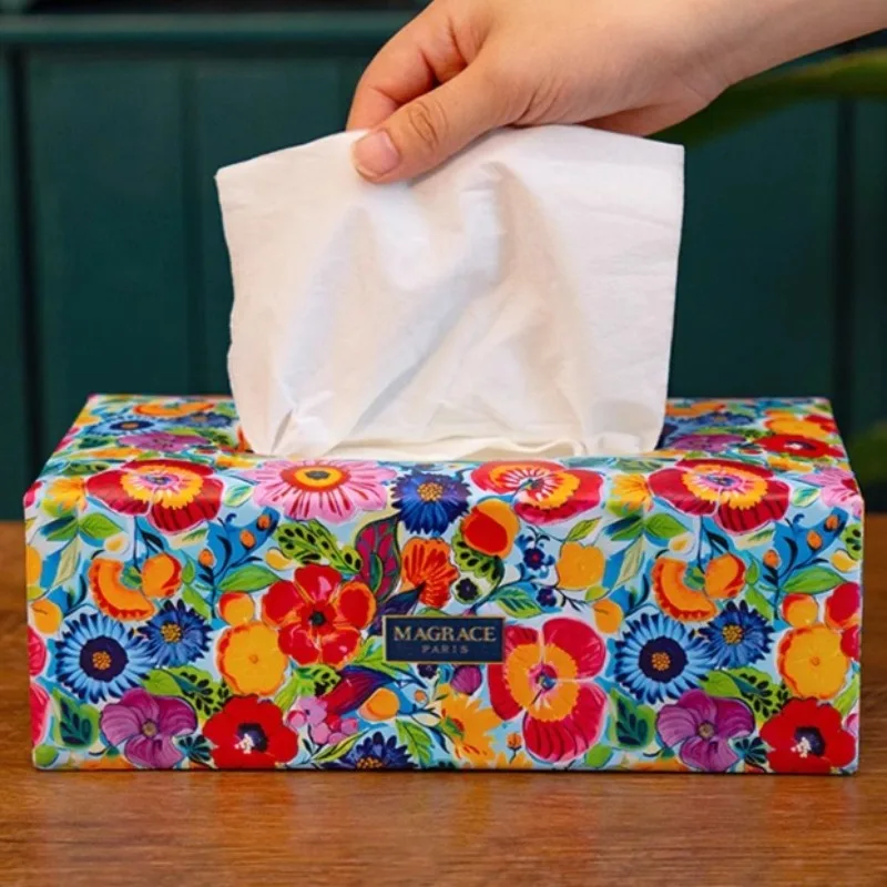

Creative Luxury Tissue Boxes Paper Cute Bedroom Kitchen Napkin Box Desktop Rectangular Tissue Case Storage Organizer Case