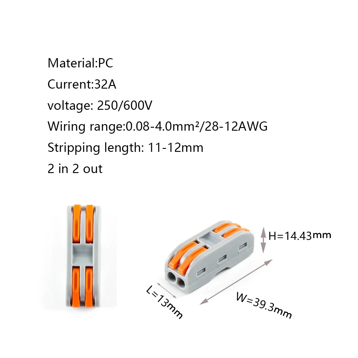 Conector de cableado rápido PCT-221, Universal, compacto, eléctrico, 0,08-4mm, conectores de cable, divisor de conductores, bloques de terminales