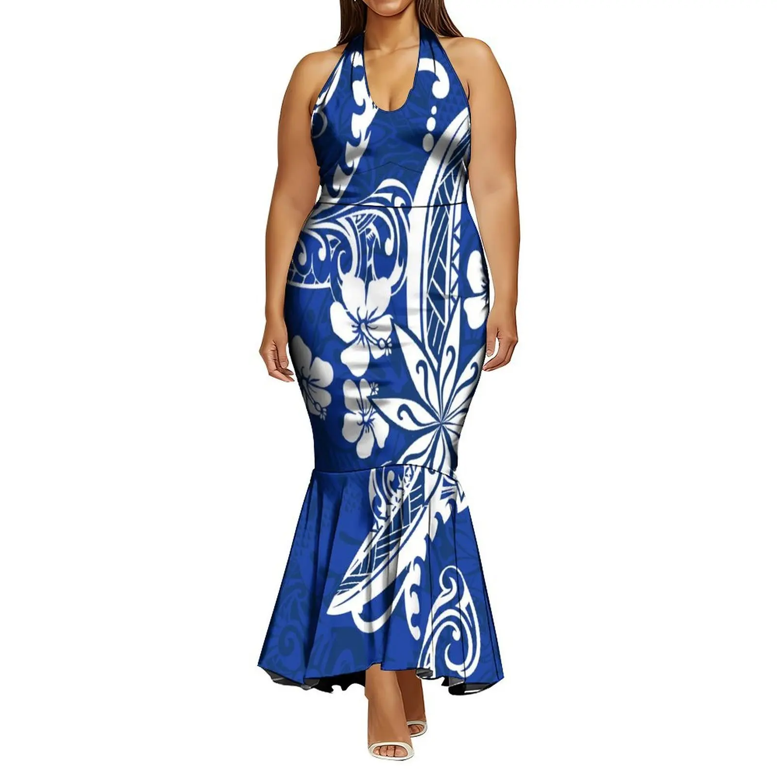 Polynesian Custom-Made Dress Features A Comfortable Design With Straps Slim Fit Long Sexy And Elegant Fishtail Dress For Women